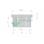 Dop plastic 40 x 40